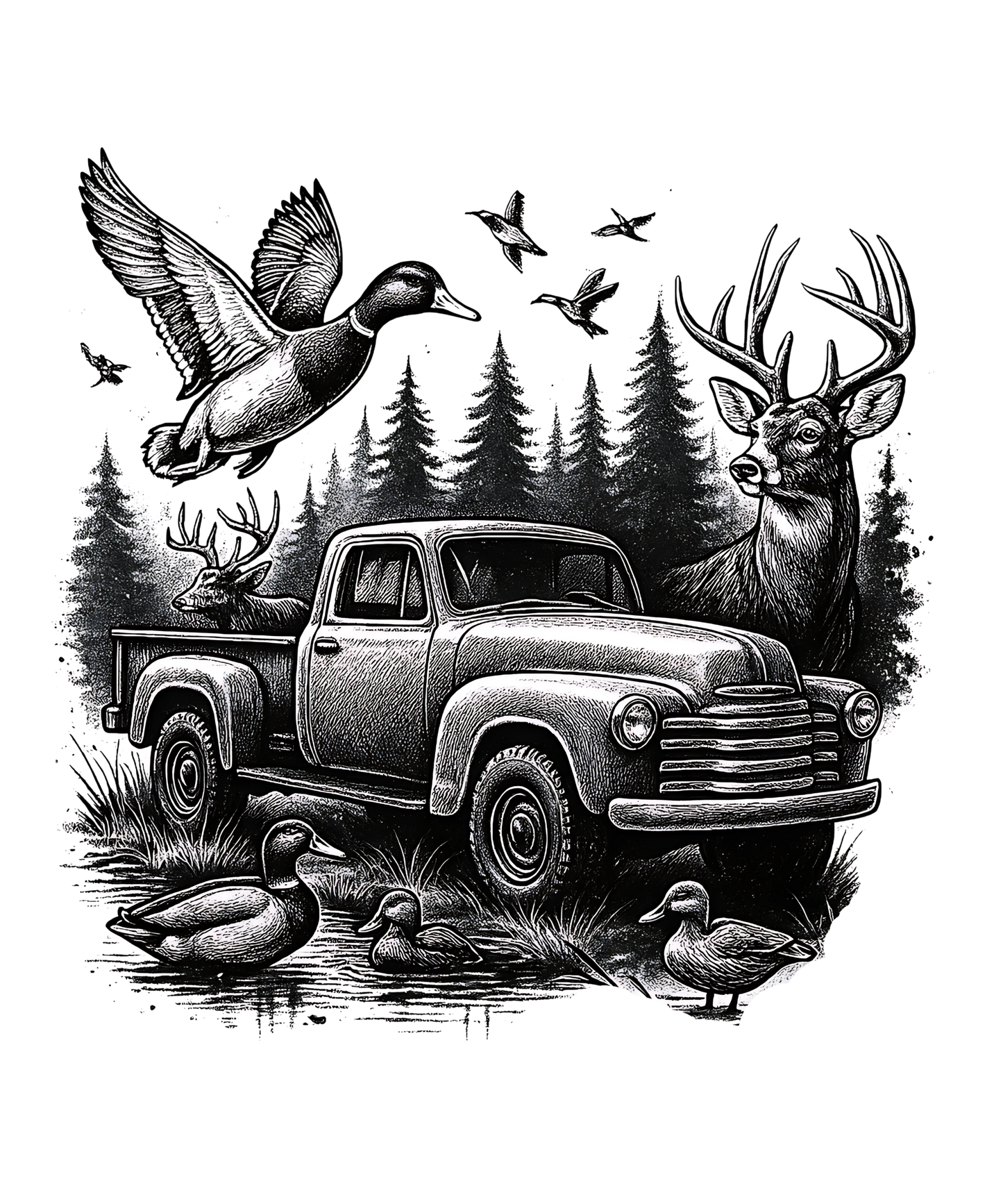 Vintage Hunting Truck