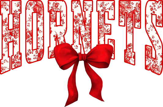 HORNETS RED BOW